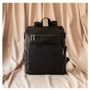 Azaria La Mere Original diaper bag, black with gunmetal hardware